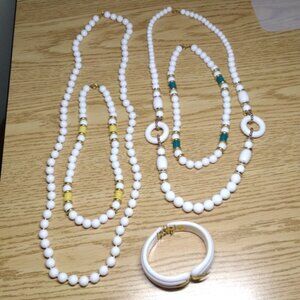 2PC NWOT White Bead Necklace Bundle